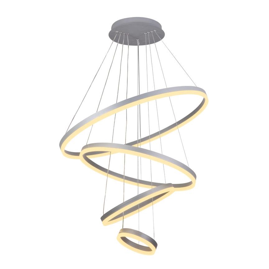 LED ljusreglerad ljuskrona på textilsladd LED/165W/230V 3000-6500K diameter 80 cm + fjärrkontroll