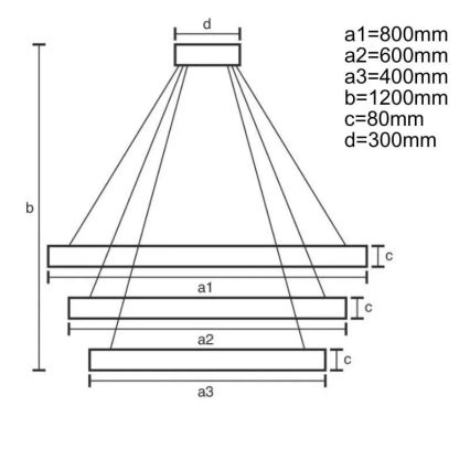 LED ljusreglerad ljuskrona på textilsladd LED/170W/230V 3000-6500K + fjärrkontroll