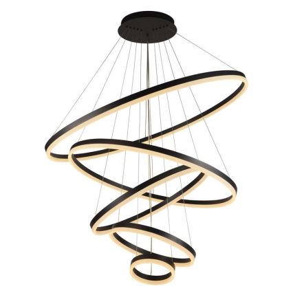 LED ljusreglerad ljuskrona på textilsladd LED/210W/230V 3000-6500K diameter 100 cm + fjärrkontroll