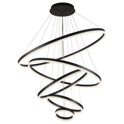 LED ljusreglerad ljuskrona på textilsladd LED/210W/230V 3000-6500K diameter 100 cm + fjärrkontroll