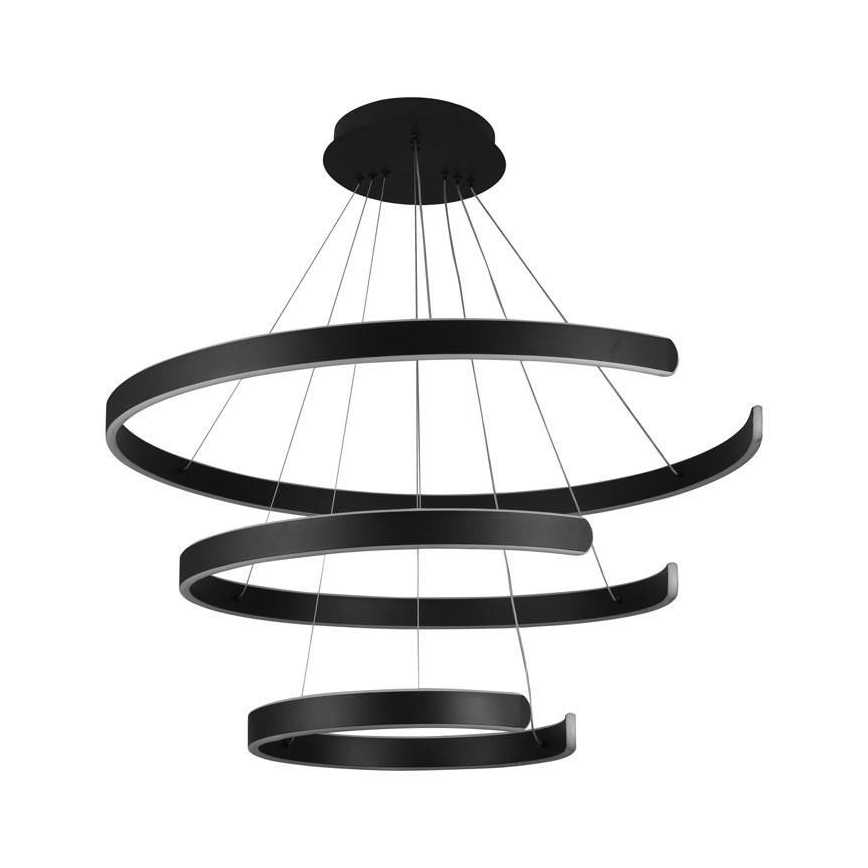 LED ljusreglerad ljuskrona på textilsladd LED/220W/230V 3000-6500K diameter 80 cm + fjärrkontroll