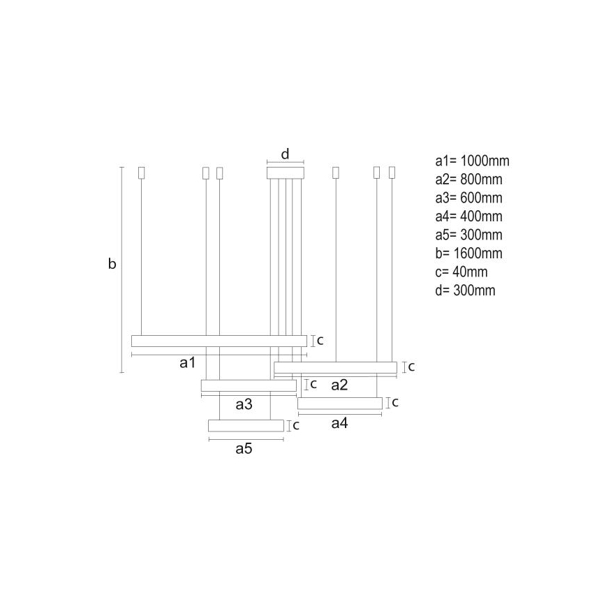 LED ljusreglerad ljuskrona på textilsladd LED/220W/230V 3000-6500K + fjärrkontroll
