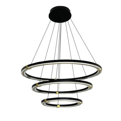 LED ljusreglerad ljuskrona på textilsladd LED/235W/230V 3000-6500K + fjärrkontroll