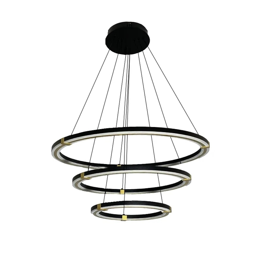 LED ljusreglerad ljuskrona på textilsladd LED/235W/230V 3000-6500K + fjärrkontroll