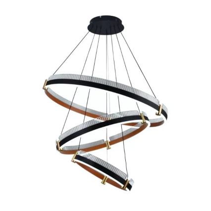 LED ljusreglerad ljuskrona på textilsladd LED/240W/230V 3000-6500K + fjärrkontroll