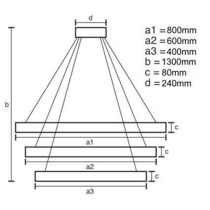 LED ljusreglerad ljuskrona på textilsladd LED/240W/230V 3000-6500K + fjärrkontroll