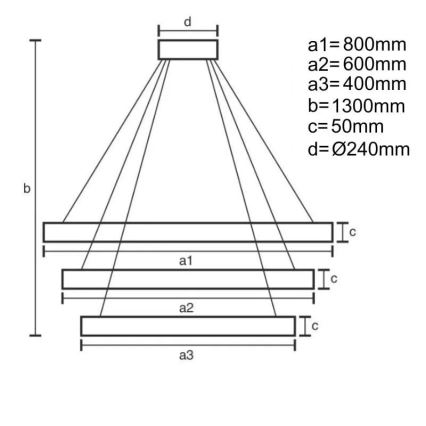 LED ljusreglerad ljuskrona på textilsladd LED/250W/230V 3000-6500K + fjärrkontroll
