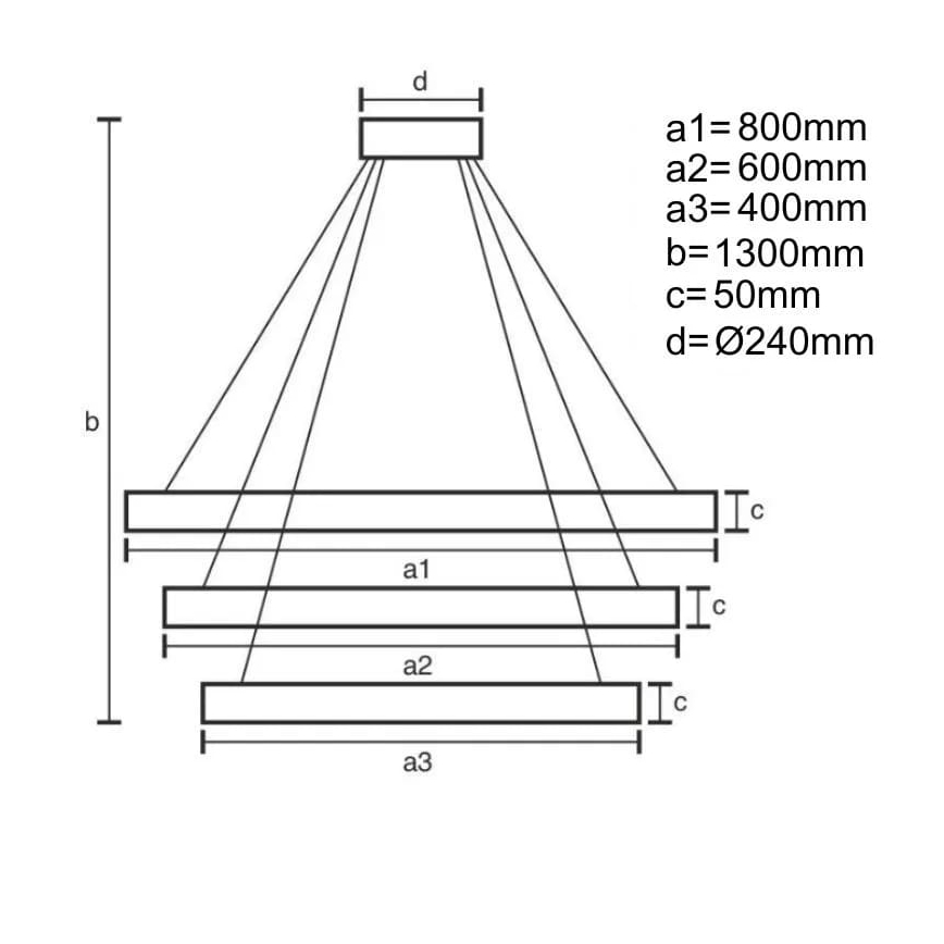 LED ljusreglerad ljuskrona på textilsladd LED/250W/230V 3000-6500K + fjärrkontroll