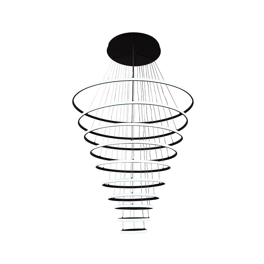 LED ljusreglerad ljuskrona på textilsladd LED/365W/230V 3000-6500K + fjärrkontroll