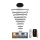 LED ljusreglerad ljuskrona på textilsladd LED/385W/230V 3000-6500K + fjärrkontroll