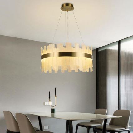 LED Ljusreglerad kristall ljuskrona på snöre LED/40W/230V 3000-6500K + fjärrkontroll
