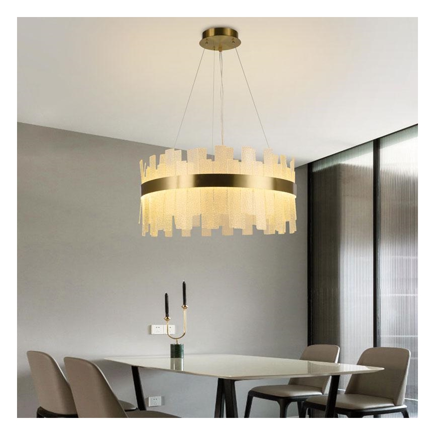 LED Ljusreglerad kristall ljuskrona på snöre LED/40W/230V 3000-6500K + fjärrkontroll