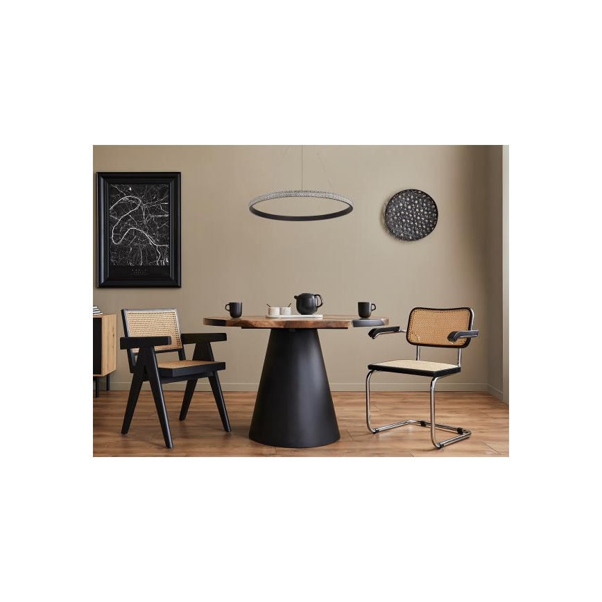 LED ljusreglerad ljuskrona på textilsladd LED/40W/230V 3000-6500K + fjärrkontroll