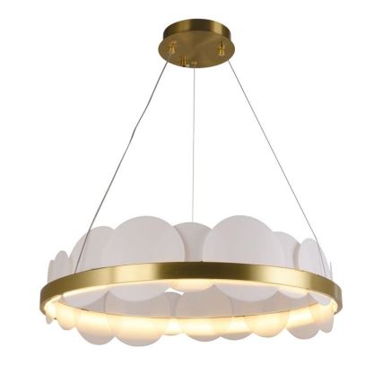 LED ljusreglerad ljuskrona på textilsladd LED/40W/230V 3000-6500K guld + fjärrkontroll