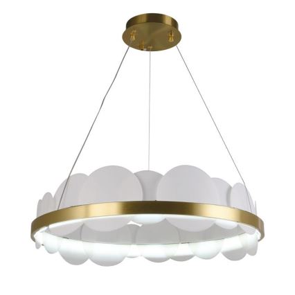 LED ljusreglerad ljuskrona på textilsladd LED/40W/230V 3000-6500K guld + fjärrkontroll