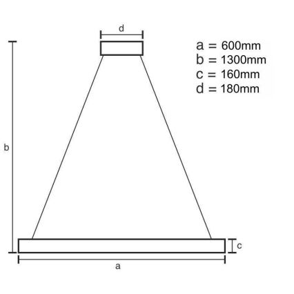 LED ljusreglerad ljuskrona på textilsladd LED/40W/230V 3000-6500K guld + fjärrkontroll