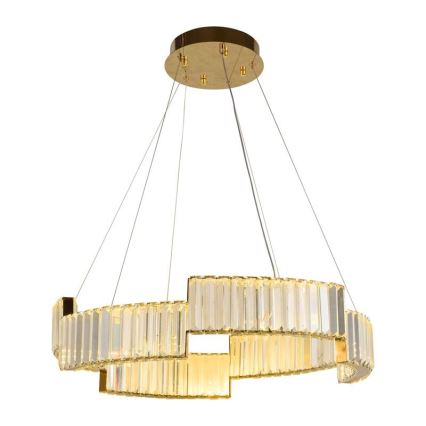LED Ljusreglerad kristall ljuskrona på snöre LED/40W/230V 3000-6500K guld + fjärrkontroll