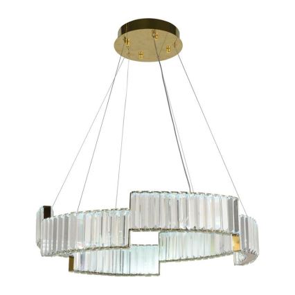 LED Ljusreglerad kristall ljuskrona på snöre LED/40W/230V 3000-6500K guld + fjärrkontroll