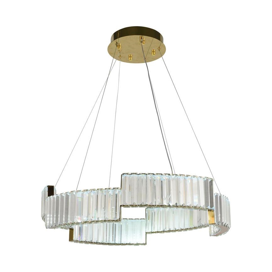 LED Ljusreglerad kristall ljuskrona på snöre LED/40W/230V 3000-6500K guld + fjärrkontroll