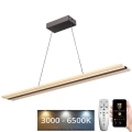 LED ljusreglerad ljuskrona på textilsladd LED/40W/230V 3000-6500K krom + fjärrkontroll