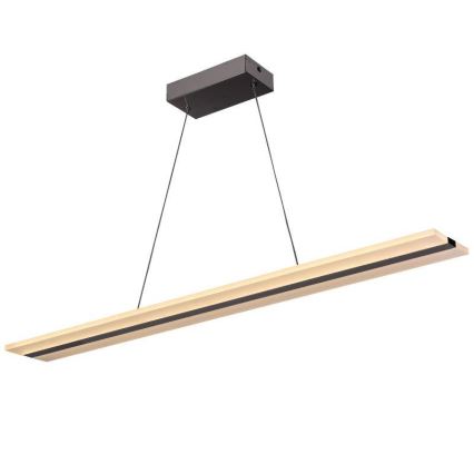 LED ljusreglerad ljuskrona på textilsladd LED/40W/230V 3000-6500K krom + fjärrkontroll