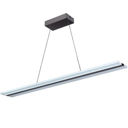 LED ljusreglerad ljuskrona på textilsladd LED/40W/230V 3000-6500K krom + fjärrkontroll
