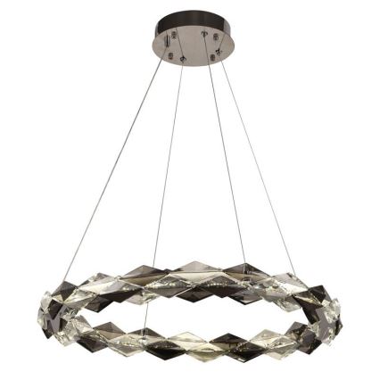 LED Dimbar kristallkronkrona på snöre LED/40W/230V 3000-6500K skinande krom + fjärrkontroll