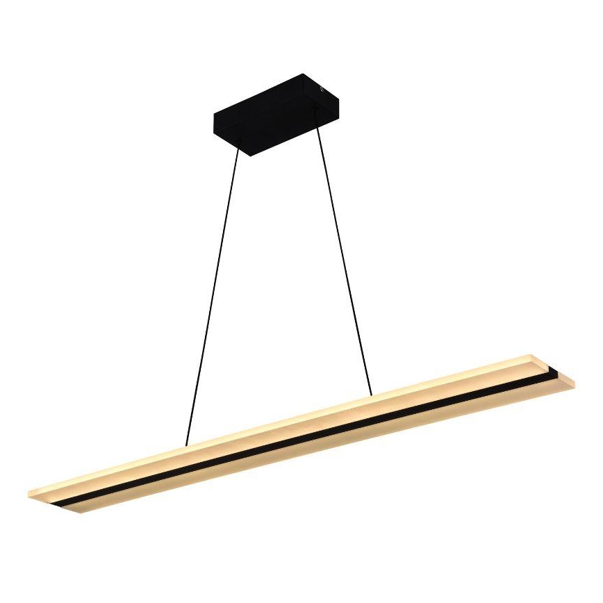 LED ljusreglerad ljuskrona på textilsladd LED/40W/230V 3000-6500K svart + fjärrkontroll