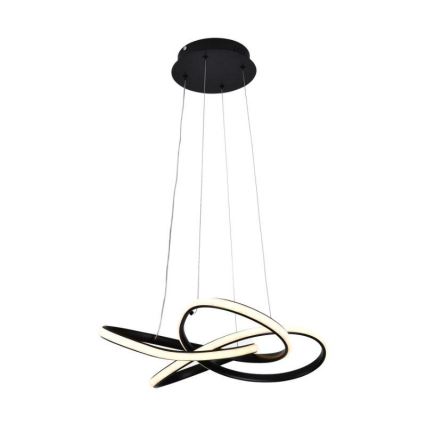LED ljusreglerad ljuskrona på textilsladd LED/40W/230V 3000-6500K svart + fjärrkontroll