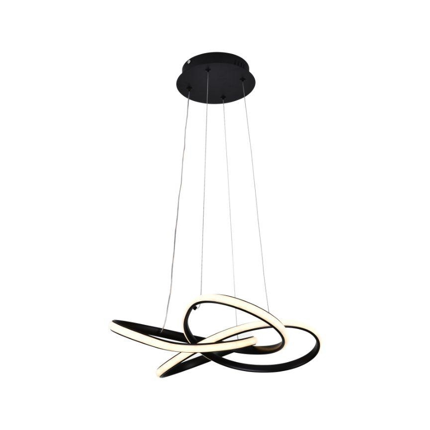 LED ljusreglerad ljuskrona på textilsladd LED/40W/230V 3000-6500K svart + fjärrkontroll