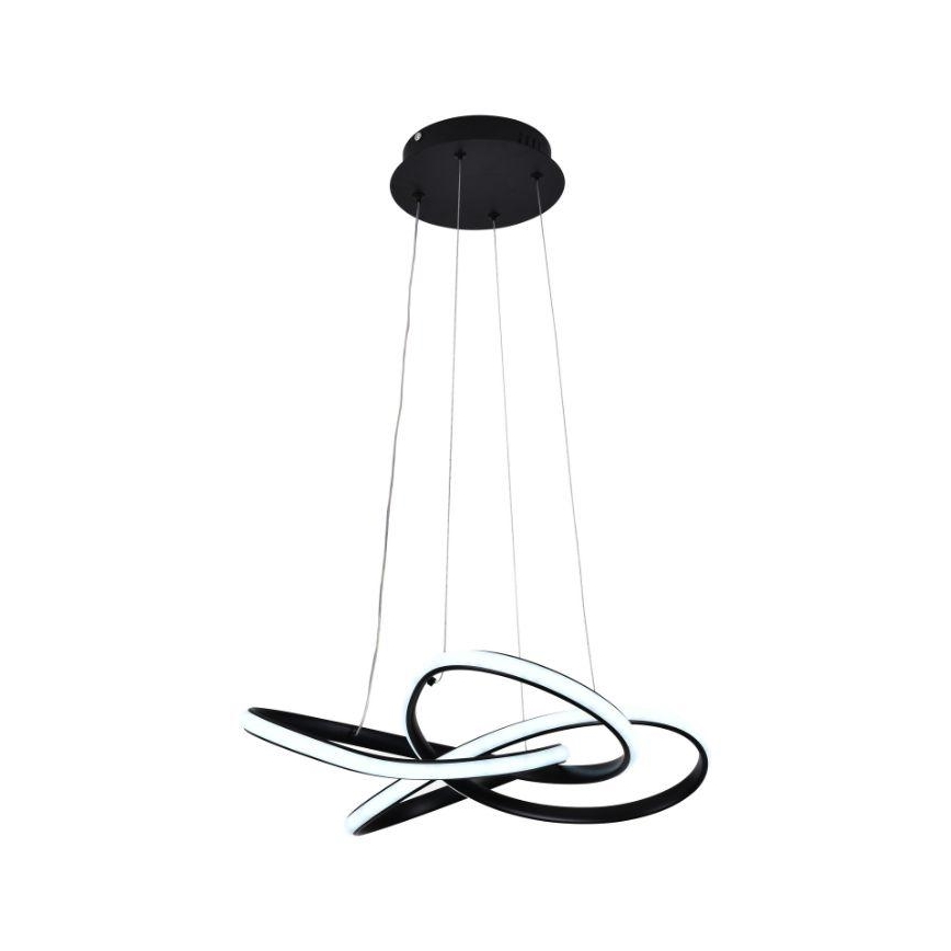 LED ljusreglerad ljuskrona på textilsladd LED/40W/230V 3000-6500K svart + fjärrkontroll