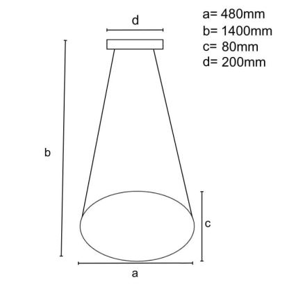 LED ljusreglerad ljuskrona på textilsladd LED/40W/230V 3000-6500K svart + fjärrkontroll