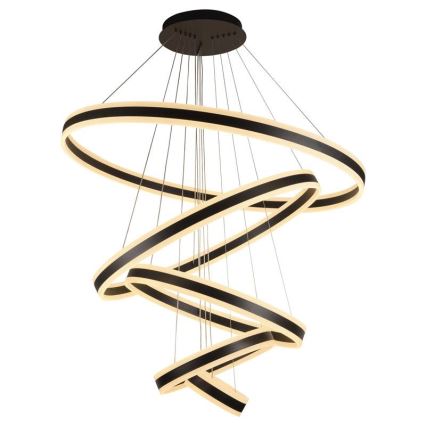 LED ljusreglerad ljuskrona på textilsladd LED/420W/230V 3000-6500K diameter 100 cm + fjärrkontroll