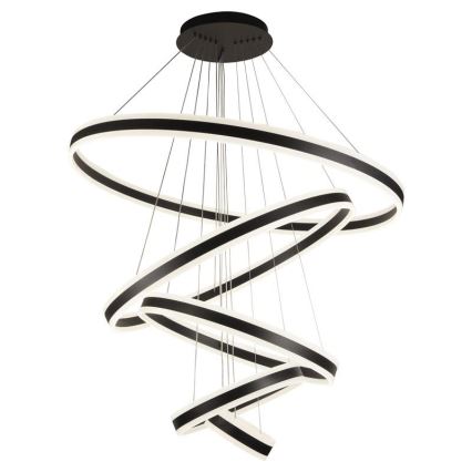 LED ljusreglerad ljuskrona på textilsladd LED/420W/230V 3000-6500K diameter 100 cm + fjärrkontroll