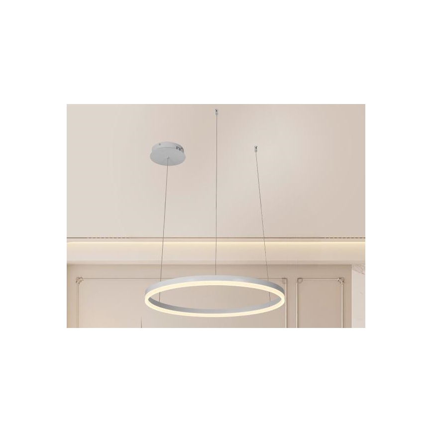 LED ljusreglerad ljuskrona på textilsladd LED/42W/230V 3000-6500K + fjärrkontroll