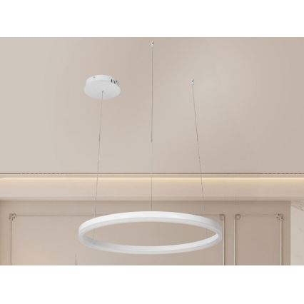 LED ljusreglerad ljuskrona på textilsladd LED/42W/230V 3000-6500K + fjärrkontroll