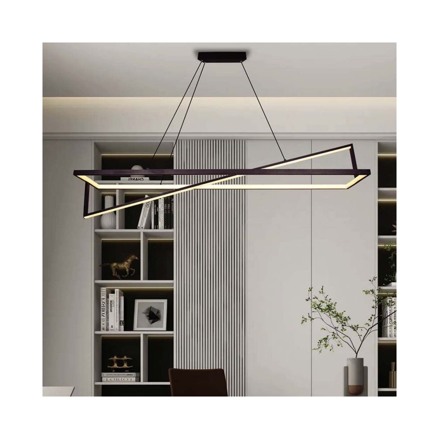 LED ljusreglerad ljuskrona på textilsladd LED/45W/230V 3000K 114 cm svart