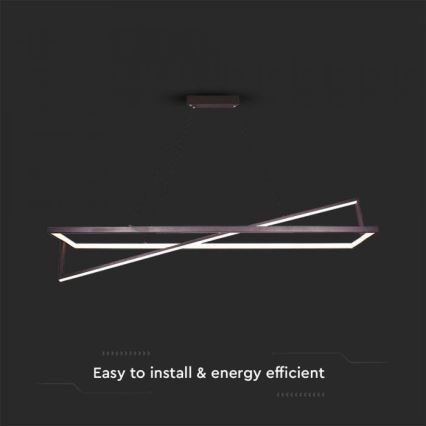 LED ljusreglerad ljuskrona på textilsladd LED/45W/230V 3000K 114 cm svart