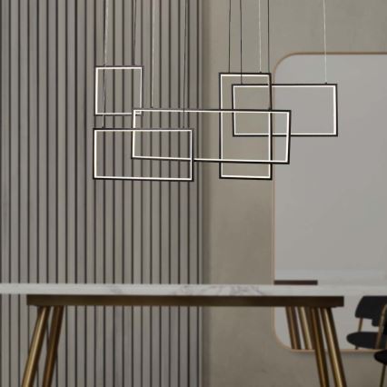 LED ljusreglerad ljuskrona på textilsladd LED/45W/230V 3000K svart