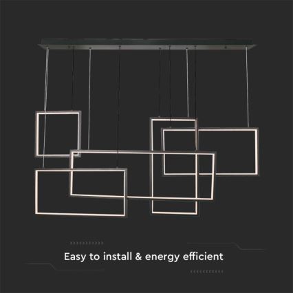 LED ljusreglerad ljuskrona på textilsladd LED/45W/230V 3000K svart