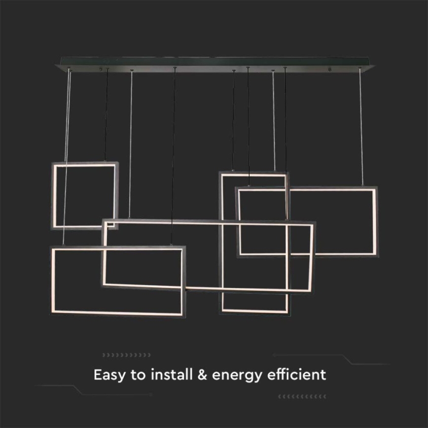 LED ljusreglerad ljuskrona på textilsladd LED/45W/230V 3000K svart