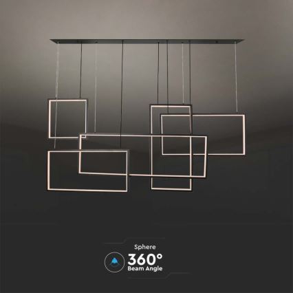 LED ljusreglerad ljuskrona på textilsladd LED/45W/230V 3000K svart