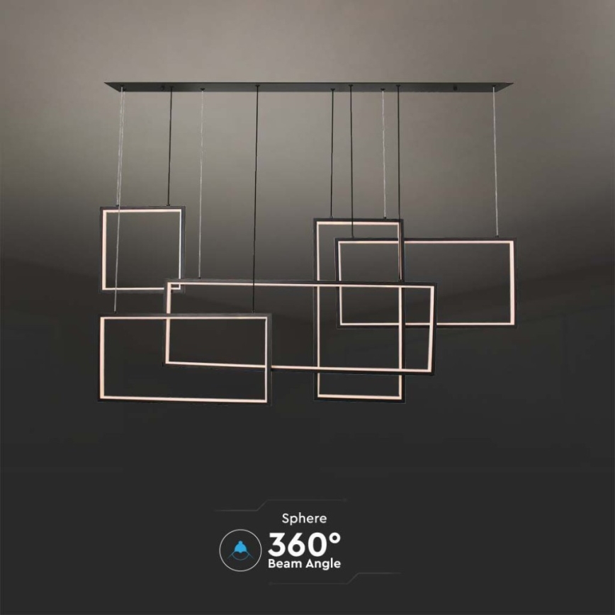 LED ljusreglerad ljuskrona på textilsladd LED/45W/230V 3000K svart