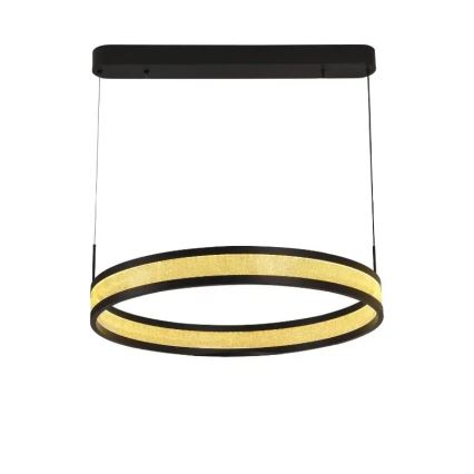 LED ljusreglerad ljuskrona på textilsladd LED/45W/230V 3000-6500K svart + fjärrkontroll