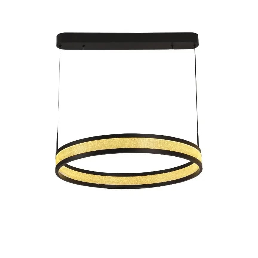 LED ljusreglerad ljuskrona på textilsladd LED/45W/230V 3000-6500K svart + fjärrkontroll