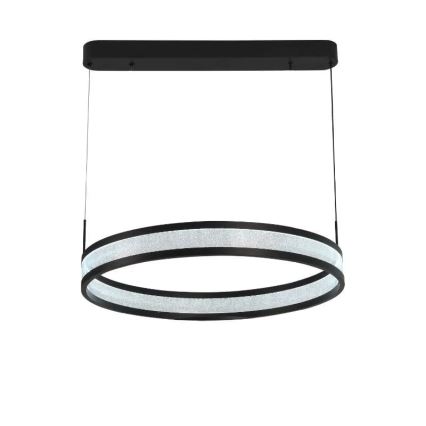 LED ljusreglerad ljuskrona på textilsladd LED/45W/230V 3000-6500K svart + fjärrkontroll