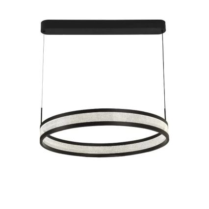 LED ljusreglerad ljuskrona på textilsladd LED/45W/230V 3000-6500K svart + fjärrkontroll