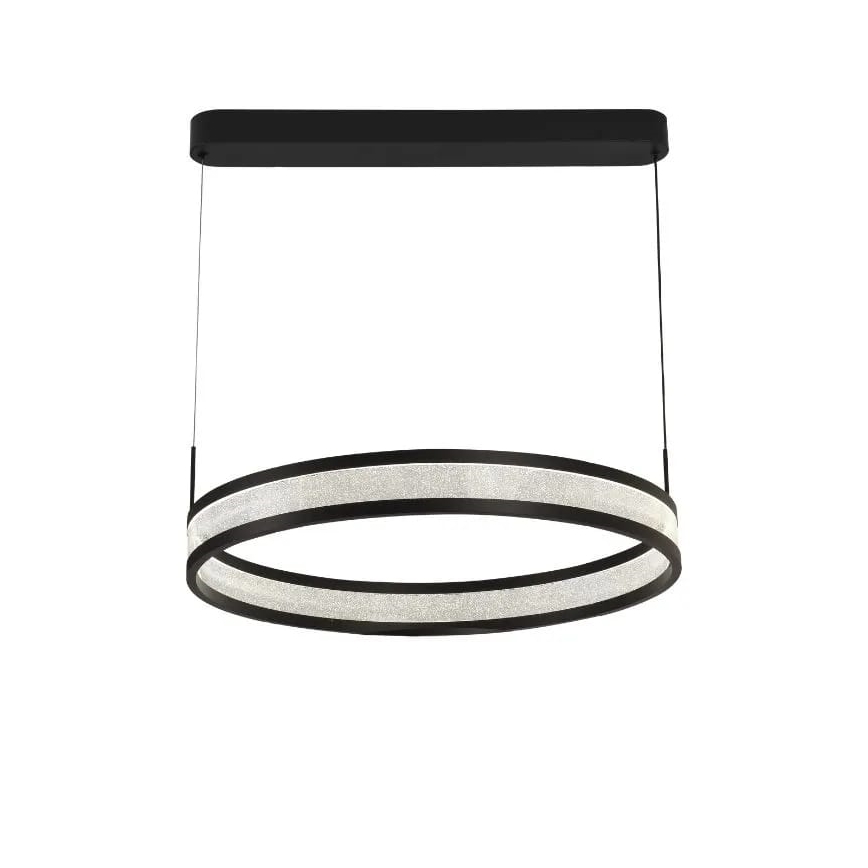 LED ljusreglerad ljuskrona på textilsladd LED/45W/230V 3000-6500K svart + fjärrkontroll