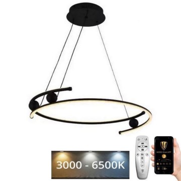 LED ljusreglerad ljuskrona på textilsladd LED/50W/230V 3000-6500K + fjärrkontroll
