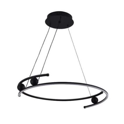 LED ljusreglerad ljuskrona på textilsladd LED/50W/230V 3000-6500K diameter 60 cm + fjärrkontroll